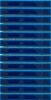15,5 x 30,5 cm Stick Mozaik Kobalt Çatlak Sır El Yapımı Seramik